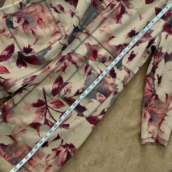 SOLITAIRE By Anthropologie Faux Suede Floral Cardigan Jacket - Picture 12 of 16